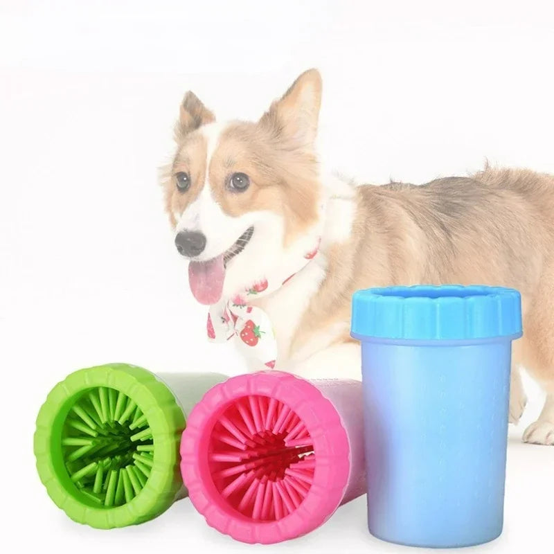 Pet Foot Washing Cup Dog Bath Pet Beauty Cleaning Wipe Free Automatic Foot Portable Cat Dirty Paw Cleaning Wash Brush Cup